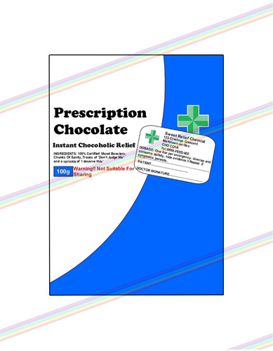 Prescription chocolate bar - prescription,
