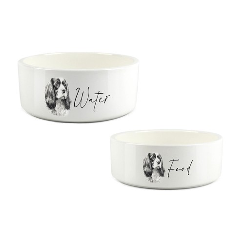 Cavalier spaniel pet - bowl, set