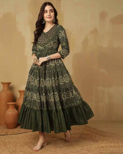 Indian women green cotton - green,