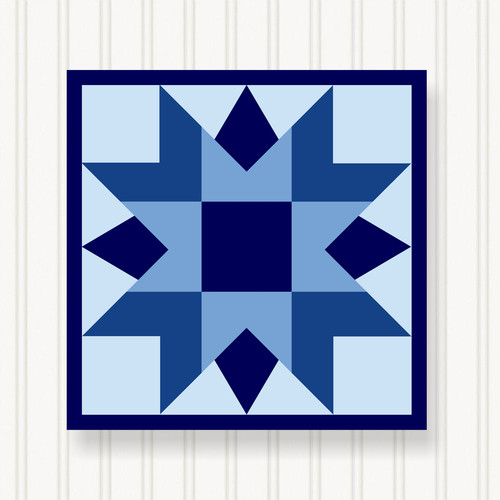 Barn quilt square - barn, 8