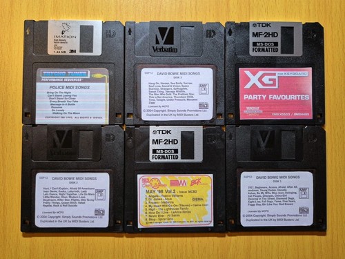 Vintage midi song files floppy - vintage,