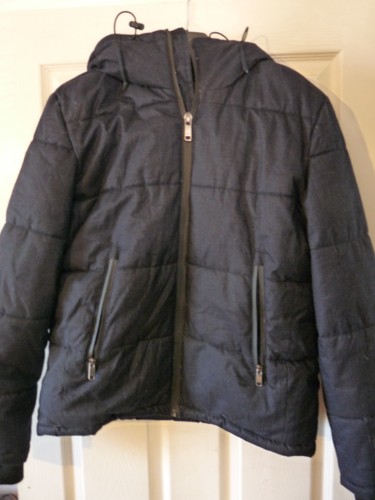 Zara navy blue padded coat