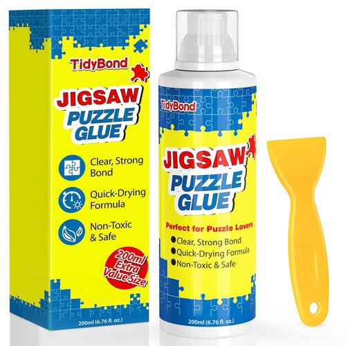 Jigsaw puzzle glue - puzzle, with