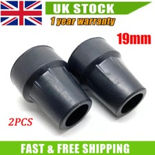 2Pcs EXTRA HEAVY DUTY & METAL WASHER RUBBER FERRULES For 19mm Walking Stick