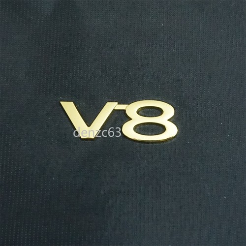 Gold chrome metal decal - gold,
