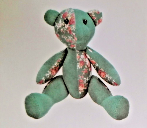 Small patchwork teddy bear - small,