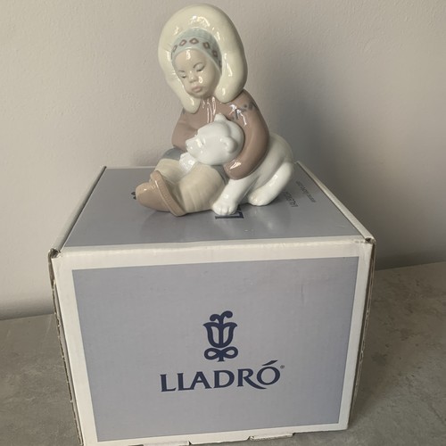 Lladro eskimo playing boy - playing, with