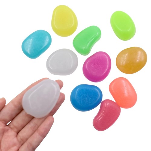 20pcs large glow pebbles - large,