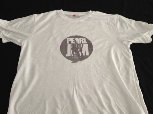 Pearl jam white shirt small - white,