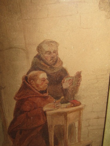 Monks prayer antique - monks, at