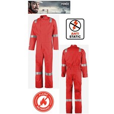 Pioner FRASCOV Riggmaster Anti Static Flame Retardant HiVis Red Coverall Overall