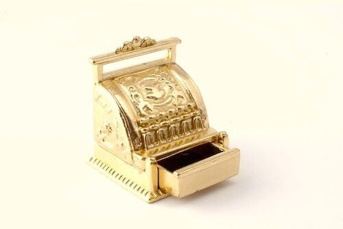Gold cash register - cash, dolls