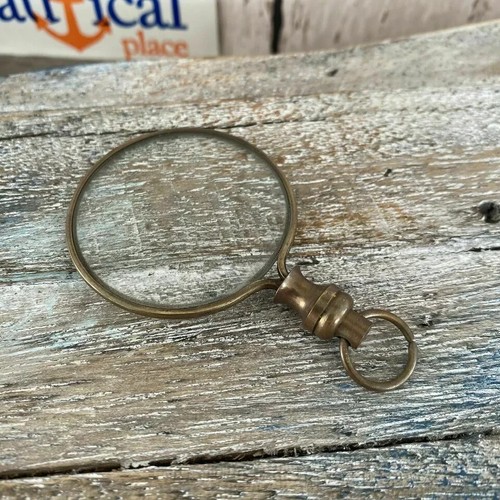 Brass magnifying glass round - brass, glass,