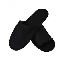 BLACK SPA SLIPPERS (1 PAIR)