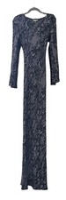 Ghost Women's Maxi Dress XS Grey Snakeskin Print, Long Sleeves