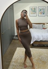 ZARA Brown Seamless Ribbed