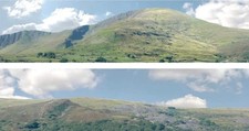 I D Backscenes 255B Photo Backscene, Llanberis, 15 inches high x 10ft long OO/HO