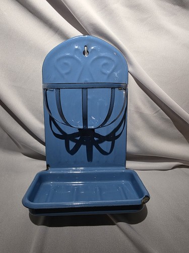 Antique blue enamel - enamel, dish