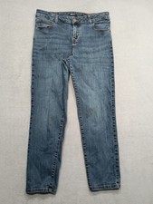 Tu Girlfriend Jeans Women's Size 16 Mid Blue Relaxed Straight 28" Leg High-Rise