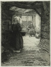 Gertrude Keeling - Pencil Signed Etching - Dutch Woman - 20th Century - 2