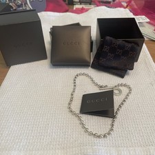 Gucci Boule Bead Round Toggle Necklace bag, box , cards 