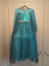 Snow Queen Elsa Girls Fancy Costume Size 7-8 High Quality, Heavyweight With Hoop