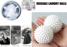4 x Reusable Tumble Eco Dryer Softener Washing Clothes Machine Balls Plastic UK