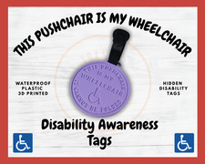 Pushchair Wheelchair sign Tag
