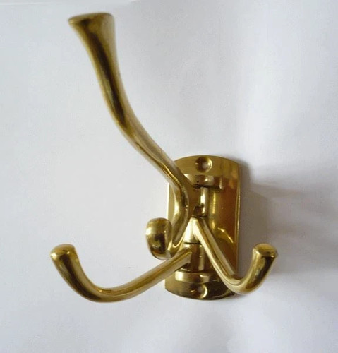 Solid polished brass prong - solid,