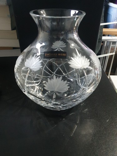 Thomas webb crystal vase with - webb,