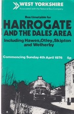 WEST YORKSHIRE BUS TIMETABLE BOOK HARROGATE APR 1976