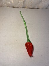 Red Tulip Flower Murano Glass