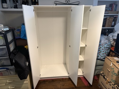 Ikea kleppstad wardrobe white - kleppstad,