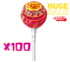 100x Chupa chups lollies strawberry flavour standard not mini⏳LIMITED TIME OFFER
