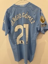 Sergio Gomez Man City Match Worn Shirt