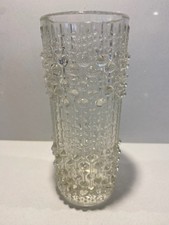 Vintage Czech Sklo Union 'Candle Wax' Glass Vase