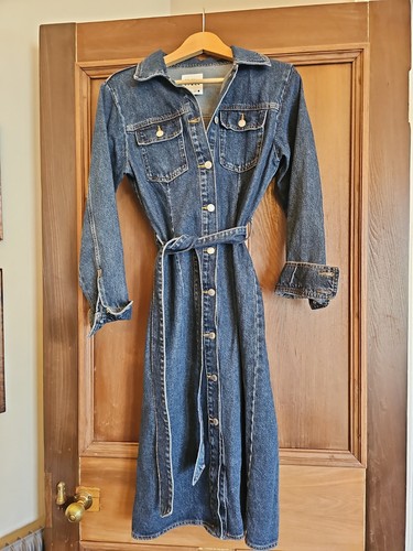 Zara blue denim midi maxi - blue,