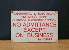 VINTAGE RAILWAY SIGN ENAMEL