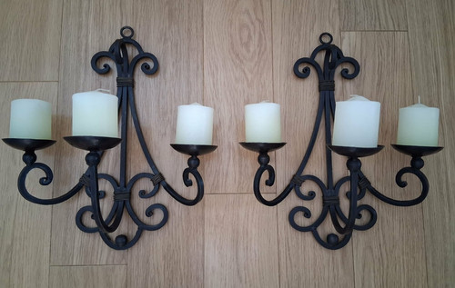 Pair wrought iron - pair, of