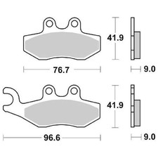 Brake pad pair - pad, 177