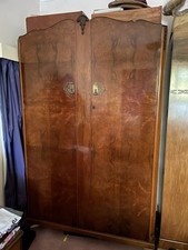 REDUCED  1930s Double Wardrobe, Walnut Veneer