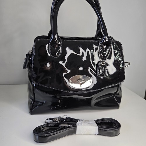 Clarks black patent leather - black,