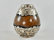VINTAGE SOUTH AMERICAN SILVER MOUNTED PUMPKIN MATE GOURD CUP