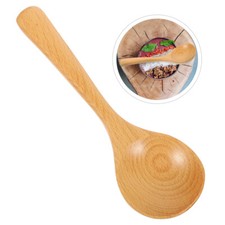  Restaurant Wooden Spoons Large for Serving Soup Food Ladle Household