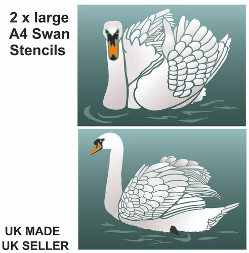 Swan stencils bird mylar - swan,