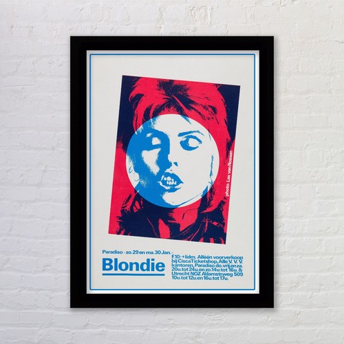Framed blondie concert poster - framed,
