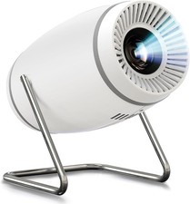 Putbecy Mini Projector 4K Support with WiFi 6 and Bluetooth 130'' Screen 180°