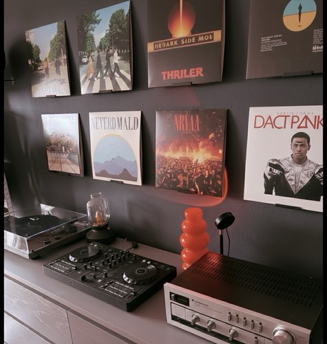 Vinyl record wall mount - vinyl, (qty