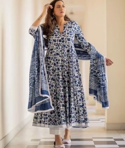 Women blue printed - women's, cotton