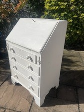 Vintage Bureau Writing desk student Ten shabby chic Painted Wood Wooden Table